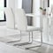 Armen Living Amanda Contemporary Side Chair in White Faux Leather and Chrome Finish, PK2 LCAMSIWH - alternate 4